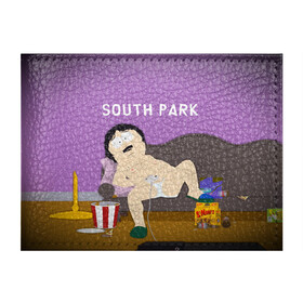 Обложка для студенческого билета с принтом ЮЖНЫЙ ПАРК в Тюмени, натуральная кожа | Размер: 11*8 см; Печать на всей внешней стороне | cartman | kenny | kyle | south park | stan | кайл | картман | кенни | стэн | южный парк