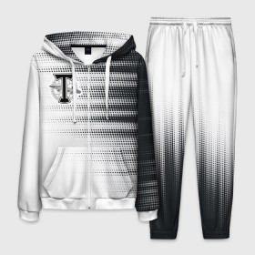 Мужской костюм 3D с принтом Торпедо в Тюмени, 100% полиэстер | Манжеты и пояс оформлены тканевой резинкой, двухслойный капюшон со шнурком для регулировки, карманы спереди | белое | пфл | рфпл | торпедо | форма | футбол | чёрное