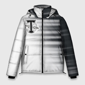 Мужская зимняя куртка 3D с принтом Торпедо в Тюмени, верх — 100% полиэстер; подкладка — 100% полиэстер; утеплитель — 100% полиэстер | длина ниже бедра, свободный силуэт Оверсайз. Есть воротник-стойка, отстегивающийся капюшон и ветрозащитная планка. 

Боковые карманы с листочкой на кнопках и внутренний карман на молнии. | Тематика изображения на принте: белое | пфл | рфпл | торпедо | форма | футбол | чёрное