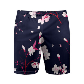 Мужские шорты спортивные с принтом Сакура в Тюмени,  |  | cherry | flowers | japan | sakura | spring | весна | вишня | дерево | сакура | цветы | япония