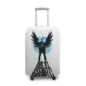Чехол для чемодана 3D с принтом Castiel - Hey Assbutt рюкзак в Тюмени, 86% полиэфир, 14% спандекс | двустороннее нанесение принта, прорези для ручек и колес | castiel | supernatural | vdzabma | кастиэль | сверхъестественное