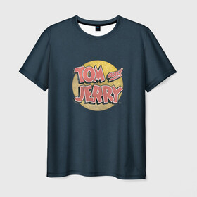 Мужская футболка 3D с принтом Tom&Jerry в Тюмени, 100% полиэфир | прямой крой, круглый вырез горловины, длина до линии бедер | spike | tom  jerry | tom and jerry | tomjerry | tuffy | vdgerir | мамочка два тапочка | том и джери | том и джерри