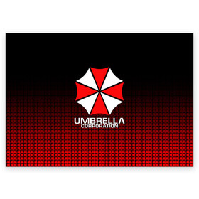 Поздравительная открытка с принтом UMBRELLA CORP в Тюмени, 100% бумага | плотность бумаги 280 г/м2, матовая, на обратной стороне линовка и место для марки
 | ada wong | biohazard | leon | nemesis | project resistance | raccoon city | re | re3 | resident evil | resident evil 3 | rpd | stars | umbrella | ада вонг | амбрелла | немезис | ужасы