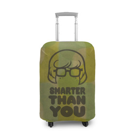 Чехол для чемодана 3D с принтом Smart Than You в Тюмени, 86% полиэфир, 14% спандекс | двустороннее нанесение принта, прорези для ручек и колес | scooby doo | vdosadir | velma dinkle | велма динкли | скуби ду | уильям ханна