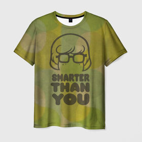 Мужская футболка 3D с принтом Smart Than You в Тюмени, 100% полиэфир | прямой крой, круглый вырез горловины, длина до линии бедер | scooby doo | vdosadir | velma dinkle | велма динкли | скуби ду | уильям ханна