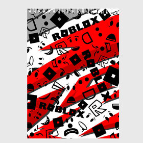 Скетчбук с принтом Roblox в Тюмени, 100% бумага
 | 48 листов, плотность листов — 100 г/м2, плотность картонной обложки — 250 г/м2. Листы скреплены сверху удобной пружинной спиралью | dynablocks | for kids | funny | roblox | robux | roleplay | белый | блоки | вселенная | герои | красный | кубики | роблокс | симулятор