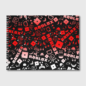 Альбом для рисования с принтом Roblox в Тюмени, 100% бумага
 | матовая бумага, плотность 200 мг. | dynablocks | for kids | funny | roblox | robux | roleplay | белый | блоки | вселенная | герои | красный | кубики | роблокс | симулятор