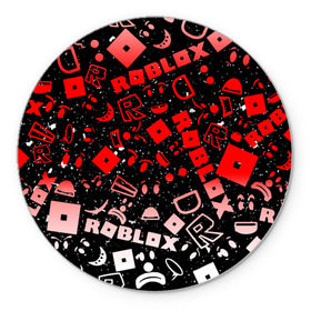 Коврик для мышки круглый с принтом Roblox в Тюмени, резина и полиэстер | круглая форма, изображение наносится на всю лицевую часть | dynablocks | for kids | funny | roblox | robux | roleplay | белый | блоки | вселенная | герои | красный | кубики | роблокс | симулятор