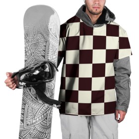 Накидка на куртку 3D с принтом Шахматка в Тюмени, 100% полиэстер |  | Тематика изображения на принте: квадраты | текстуры | узор шахматка | узоры | чб | чб квадраты | чб узор | шахматка | шахматная доска | шахматы