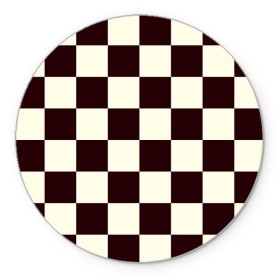 Коврик для мышки круглый с принтом Шахматка в Тюмени, резина и полиэстер | круглая форма, изображение наносится на всю лицевую часть | Тематика изображения на принте: квадраты | текстуры | узор шахматка | узоры | чб | чб квадраты | чб узор | шахматка | шахматная доска | шахматы