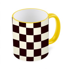 Кружка с принтом Шахматка в Тюмени, керамика | ёмкость 330 мл | квадраты | текстуры | узор шахматка | узоры | чб | чб квадраты | чб узор | шахматка | шахматная доска | шахматы