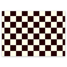 Поздравительная открытка с принтом Шахматка в Тюмени, 100% бумага | плотность бумаги 280 г/м2, матовая, на обратной стороне линовка и место для марки
 | Тематика изображения на принте: квадраты | текстуры | узор шахматка | узоры | чб | чб квадраты | чб узор | шахматка | шахматная доска | шахматы