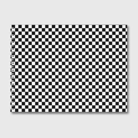 Альбом для рисования с принтом Шахматка мелкая в Тюмени, 100% бумага
 | матовая бумага, плотность 200 мг. | Тематика изображения на принте: квадраты | мелкая шахматка | текстуры | узор шахматка | узоры | чб | чб квадраты | чб узор | шахматка | шахматная доска | шахматы