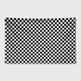 Флаг-баннер с принтом Шахматка мелкая в Тюмени, 100% полиэстер | размер 67 х 109 см, плотность ткани — 95 г/м2; по краям флага есть четыре люверса для крепления | квадраты | мелкая шахматка | текстуры | узор шахматка | узоры | чб | чб квадраты | чб узор | шахматка | шахматная доска | шахматы