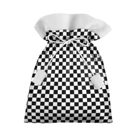 Подарочный 3D мешок с принтом Шахматка мелкая в Тюмени, 100% полиэстер | Размер: 29*39 см | квадраты | мелкая шахматка | текстуры | узор шахматка | узоры | чб | чб квадраты | чб узор | шахматка | шахматная доска | шахматы