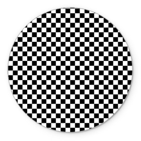 Коврик для мышки круглый с принтом Шахматка мелкая в Тюмени, резина и полиэстер | круглая форма, изображение наносится на всю лицевую часть | Тематика изображения на принте: квадраты | мелкая шахматка | текстуры | узор шахматка | узоры | чб | чб квадраты | чб узор | шахматка | шахматная доска | шахматы