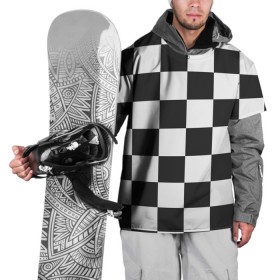 Накидка на куртку 3D с принтом Шахматка в Тюмени, 100% полиэстер |  | Тематика изображения на принте: квадраты | текстуры | узор шахматка | узоры | чб | чб квадраты | чб узор | шахматка | шахматная доска | шахматы
