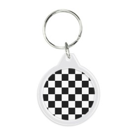 Брелок круглый с принтом Шахматка в Тюмени, пластик и полированная сталь | круглая форма, металлическое крепление в виде кольца | квадраты | текстуры | узор шахматка | узоры | чб | чб квадраты | чб узор | шахматка | шахматная доска | шахматы