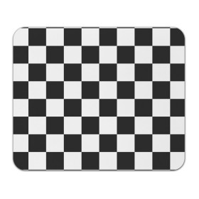 Коврик для мышки прямоугольный с принтом Шахматка в Тюмени, натуральный каучук | размер 230 х 185 мм; запечатка лицевой стороны | квадраты | текстуры | узор шахматка | узоры | чб | чб квадраты | чб узор | шахматка | шахматная доска | шахматы