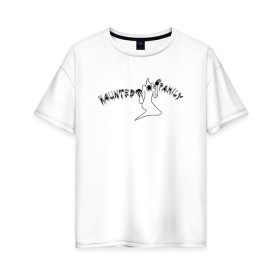 Женская футболка хлопок Oversize с принтом Kizaru в Тюмени, 100% хлопок | свободный крой, круглый ворот, спущенный рукав, длина до линии бедер
 | haunted family | kizaru | music | rap | гангста | кизару | нечипорeнко | реп | репер | рэп | рэпер | хип хоп