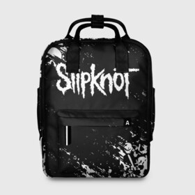 Женский рюкзак 3D с принтом SLIPKNOT в Тюмени, 100% полиэстер | лямки с регулируемой длиной, сверху ручки, чтобы рюкзак нести как сумку. Основное отделение закрывается на молнию, как и внешний карман. Внутри два дополнительных кармана, один из которых закрывается на молнию. По бокам два дополнительных кармашка, куда поместится маленькая бутылочка
 | slipknot | джей вайнберг | джеймс рут | джои джордисон | донни стили | кори тейлор | крис фен | крэйг джонс | мик томсон | пол греи | слипкнот | шон крэхан