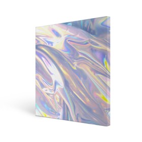 Холст квадратный с принтом Фольга в Тюмени, 100% ПВХ |  | abstraction | абстрактный фон | абстракция | блестящая | блестящий | глянец | глянцевый | калейдоскоп | переливающийся | психоделика | разводы | разводы краски | текстура | фольга
