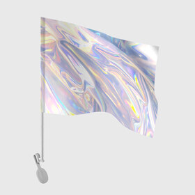 Флаг для автомобиля с принтом Фольга в Тюмени, 100% полиэстер | Размер: 30*21 см | abstraction | абстрактный фон | абстракция | блестящая | блестящий | глянец | глянцевый | калейдоскоп | переливающийся | психоделика | разводы | разводы краски | текстура | фольга