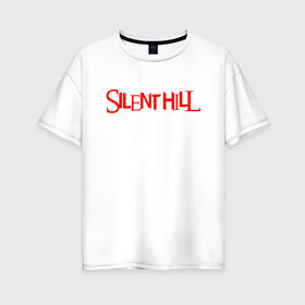 Женская футболка хлопок Oversize с принтом SILENT HILL в Тюмени, 100% хлопок | свободный крой, круглый ворот, спущенный рукав, длина до линии бедер
 | horror | pyramidhead | silent hill | silent hill 2 | silent hill 3 | survival horror | знаки | орден | пирамидоголовый | сайлент хилл | сайрэнто хиру | символы | ужасы | хоррор
