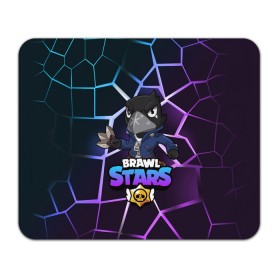 Коврик для мышки прямоугольный с принтом BRAWL STARS CROW в Тюмени, натуральный каучук | размер 230 х 185 мм; запечатка лицевой стороны | bibi | brawl | brawl stars | crow | leon | max | sally | shark | stars | акула | биби | бравл | бравл старс | браво старс | игра | компьютерная | кров | леон | леон акула | старс | шарк