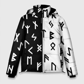 Мужская зимняя куртка 3D с принтом РУНЫ в Тюмени, верх — 100% полиэстер; подкладка — 100% полиэстер; утеплитель — 100% полиэстер | длина ниже бедра, свободный силуэт Оверсайз. Есть воротник-стойка, отстегивающийся капюшон и ветрозащитная планка. 

Боковые карманы с листочкой на кнопках и внутренний карман на молнии. | runes | древние знаки | знак рода | знаки | иероглифы | коловрат | перунова сила | руны | русь | сварог | сварожич | символы | славяне | славянская символика | я русский | ярга