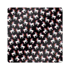 Магнит виниловый Квадрат с принтом Единороги в Тюмени, полимерный материал с магнитным слоем | размер 9*9 см, закругленные углы | animal | rainbow | unicorn | единорог | единорожка | животное | радуга
