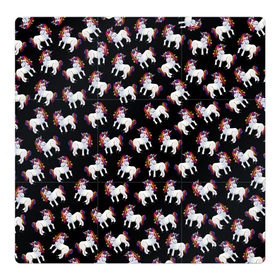 Магнитный плакат 3Х3 с принтом Единороги в Тюмени, Полимерный материал с магнитным слоем | 9 деталей размером 9*9 см | animal | rainbow | unicorn | единорог | единорожка | животное | радуга
