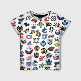Детская футболка 3D с принтом Логотипы НХЛ в Тюмени, 100% гипоаллергенный полиэфир | прямой крой, круглый вырез горловины, длина до линии бедер, чуть спущенное плечо, ткань немного тянется | capitals | nhl | penguins | pittsburgh | washington | блюз | бостон | брюинз | вашингтон | детройт | кэпиталз | логотипы нхл | нью йорк | пингвинз | питтсбург | рейнджерс | сан хосе шаркс | сент луис | тампа бэй