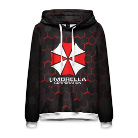 Мужская толстовка 3D с принтом UMBRELLA CORP в Тюмени, 100% полиэстер | двухслойный капюшон со шнурком для регулировки, мягкие манжеты на рукавах и по низу толстовки, спереди карман-кенгуру с мягким внутренним слоем. | ada wong | biohazard | leon | nemesis | project resistance | raccoon city | re | re3 | resident evil | resident evil 3 | rpd | stars | umbrella | ада вонг | амбрелла | немезис | ужасы