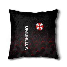 Подушка 3D с принтом UMBRELLA CORP в Тюмени, наволочка – 100% полиэстер, наполнитель – холлофайбер (легкий наполнитель, не вызывает аллергию). | состоит из подушки и наволочки. Наволочка на молнии, легко снимается для стирки | ada wong | biohazard | leon | nemesis | project resistance | raccoon city | re | re3 | resident evil | resident evil 3 | rpd | stars | umbrella | ада вонг | амбрелла | немезис | ужасы