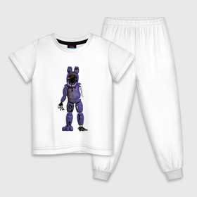 Детская пижама хлопок с принтом Five Nights At Freddys в Тюмени, 100% хлопок |  брюки и футболка прямого кроя, без карманов, на брюках мягкая резинка на поясе и по низу штанин
 | 