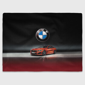 Плед 3D с принтом BMW в Тюмени, 100% полиэстер | закругленные углы, все края обработаны. Ткань не мнется и не растягивается | Тематика изображения на принте: bmw | car | germany | prestige | red | автомобиль | бмв | германия | красный | престиж