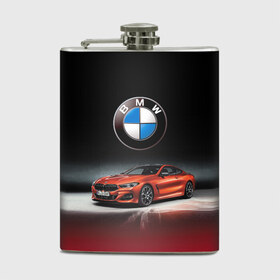 Фляга с принтом BMW в Тюмени, металлический корпус | емкость 0,22 л, размер 125 х 94 мм. Виниловая наклейка запечатывается полностью | Тематика изображения на принте: bmw | car | germany | prestige | red | автомобиль | бмв | германия | красный | престиж
