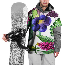 Накидка на куртку 3D с принтом Цветы в Тюмени, 100% полиэстер |  | Тематика изображения на принте: big picture | лето | листья | прикольные картинки | тропические | цветы