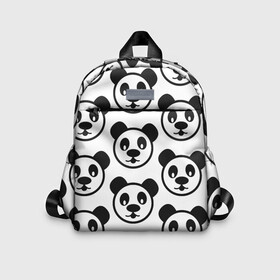 Детский рюкзак 3D с принтом panda в Тюмени, 100% полиэстер | лямки с регулируемой длиной, сверху петелька, чтобы рюкзак можно было повесить на вешалку. Основное отделение закрывается на молнию, как и внешний карман. Внутри дополнительный карман. По бокам два дополнительных кармашка | big picture | panda | голова | животные | звери | панда | прикольные картинки