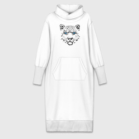 Платье удлиненное хлопок с принтом Снежный барс в Тюмени,  |  | tdrбарс | tdrглаза | tdrживотные | tdrзвери | tdrлев | tdrприрода | tdrтигр