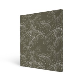Холст квадратный с принтом листья пальмы в Тюмени, 100% ПВХ |  | Тематика изображения на принте: casual | summer | летние | лето | пляжное | тренд | тропики