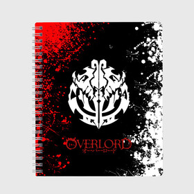 Тетрадь с принтом OVERLORD в Тюмени, 100% бумага | 48 листов, плотность листов — 60 г/м2, плотность картонной обложки — 250 г/м2. Листы скреплены сбоку удобной пружинной спиралью. Уголки страниц и обложки скругленные. Цвет линий — светло-серый
 | overlord | айнз | аниме | оверлорд