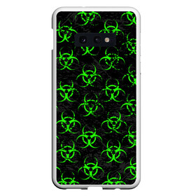 Чехол для Samsung S10E с принтом GREEN BIOHAZARD в Тюмени, Силикон | Область печати: задняя сторона чехла, без боковых панелей | biohazard | covid 19 | mask | ncov | virus | биохазард | вирус | китай | коронавирус | маска | медицина | медицинская маска | нков | эпидемия