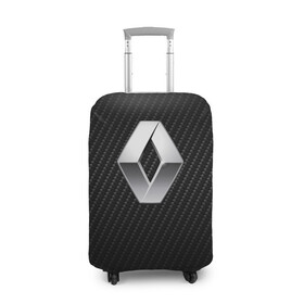 Чехол для чемодана 3D с принтом Renault Logo в Тюмени, 86% полиэфир, 14% спандекс | двустороннее нанесение принта, прорези для ручек и колес | auto | clio | laguna | logan | megane | renault | reno | scenic | авто | автомобиль | ам | лого | рено