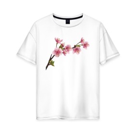 Женская футболка хлопок Oversize с принтом Весна 2020. в Тюмени, 100% хлопок | свободный крой, круглый ворот, спущенный рукав, длина до линии бедер
 | весенние картинки | весна | весна 2020 | зелнь | прекрасное время года | прикольные картинки | природа | птицы | тюльпаны | цветы