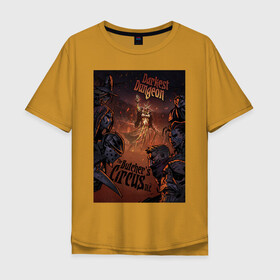 Мужская футболка хлопок Oversize с принтом Darkest Dungeon в Тюмени, 100% хлопок | свободный крой, круглый ворот, “спинка” длиннее передней части | butchers circus | darkest dungeon | game | games | rpg