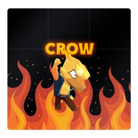 Магнитный плакат 3Х3 с принтом BRAWL STARS CROW в Тюмени, Полимерный материал с магнитным слоем | 9 деталей размером 9*9 см | bibi | brawl | brawl stars | crow | leon | max | sally | shark | stars | акула | биби | бравл | бравл старс | браво старс | игра | компьютерная | кров | леон | леон акула | старс | шарк