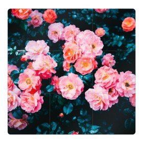 Магнитный плакат 3Х3 с принтом Dark flowers в Тюмени, Полимерный материал с магнитным слоем | 9 деталей размером 9*9 см | dark | flowers | leaves | roses | весна | лепестки | розы | сад | цветы
