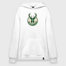 Худи SuperOversize хлопок с принтом Milwaukee Bucks (1) в Тюмени, 70% хлопок, 30% полиэстер, мягкий начес внутри | карман-кенгуру, эластичная резинка на манжетах и по нижней кромке, двухслойный капюшон
 | ball | basketball | milwaukee bucks | sport | streetball | баскетбол | милуоки бакс | мяч | нба | спорт | стритбол